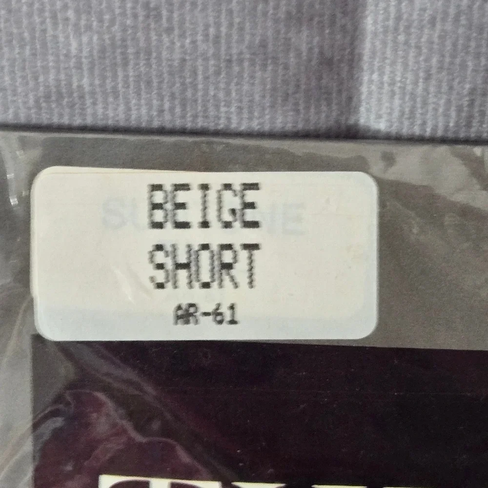 Seamless‎ Stretch Thigh High Stockings Beige Short Fits 8.5-9 NOS